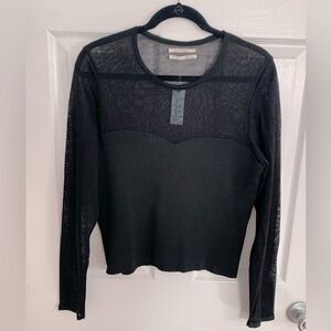 Anthropologie black top 1X - NWT